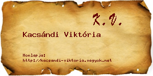 Kacsándi Viktória névjegykártya