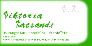 viktoria kacsandi business card